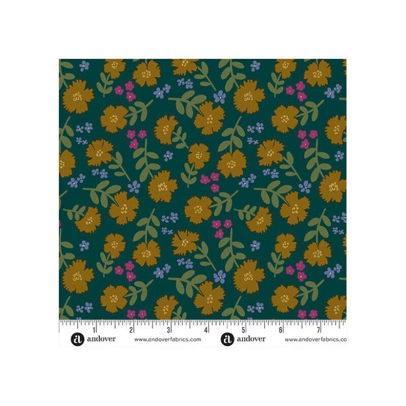 Lush fabric, Abundant, Teal