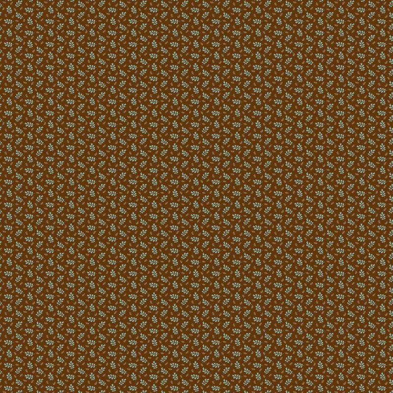 Autumn Woods fabric: Heart Leaf, Brown