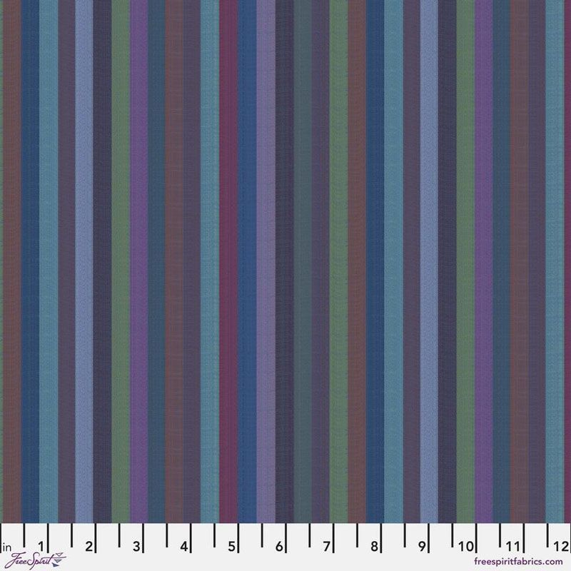Kaffe Fassett Fabric: Narrow Woven Stripe, Blue
