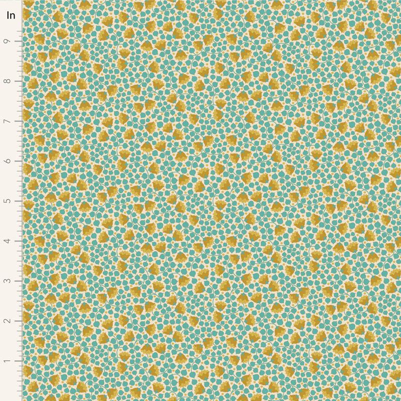 Tilda Bellflower Blenders fabric: Bellflower, Teal