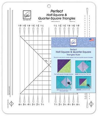 June Tailor Perfect HalfSquare & Quarter Square Triangles Ruler June Tailor Perfect HalfSquare & Quarter Square Triangles Ruler