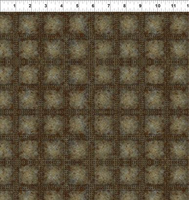 Steampunk Menagerie fabric, Grey Rivets