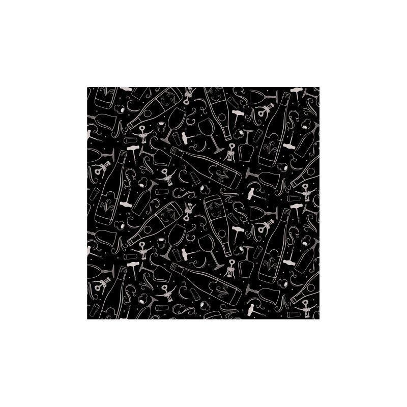 Conversationals Fabric: Wine Celebration, Black Conversationals Fabric: Wine Celebration, Black