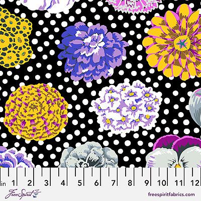 Kaffe Fassett Collective: Big Blooms Black (per 1/4 metre) Kaffe Fassett Collective: Big Blooms Black (per 1/4 metre)