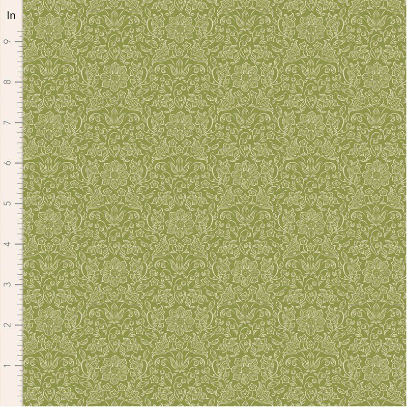 Tilda Songbird Blenders fabric: Lila Green