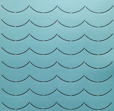 Quilt Stencil  12" Ocean Waves Background