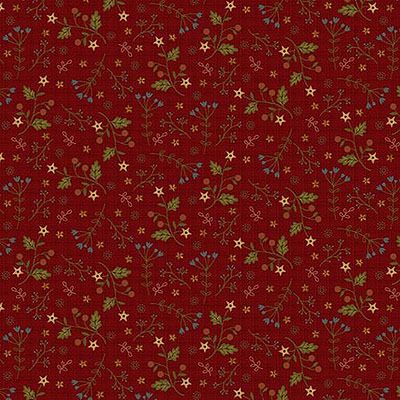 Farm to Market: Prairie Flowers Red (per 1/4 metre)