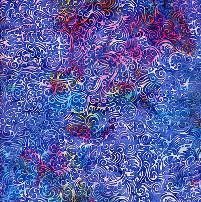 Bali Handpaints Batik Fabric: Scroll Grape (per 1/4 metre) Bali Handpaints Batik Fabric: Scroll Grape (per 1/4 metre)