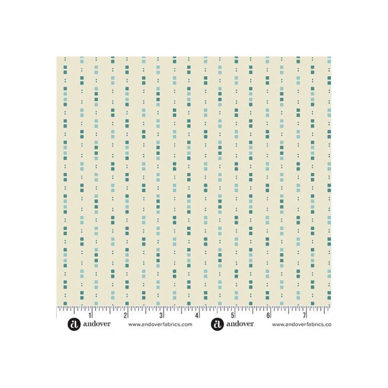 Lush fabric, Dashes, Peacock