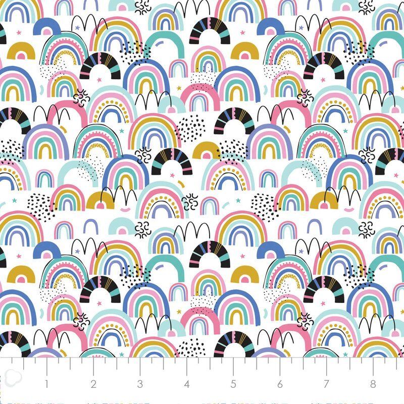 Just for Fun fabric: IT Girl, White Just for Fun fabric: IT Girl, White