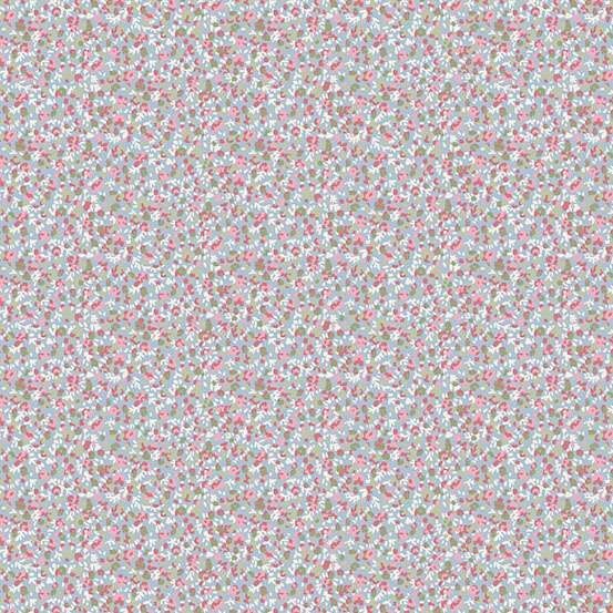 Petite Fleur Fabric: Petals, Blue