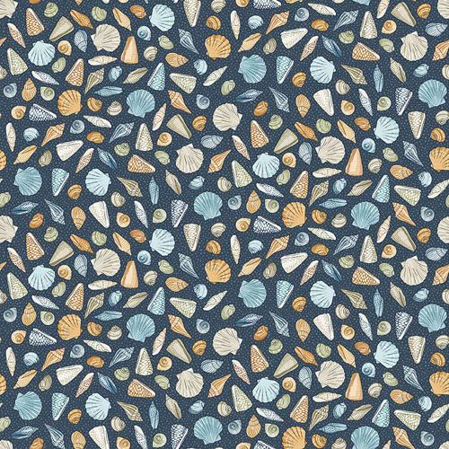 High Tide Fabric: Beachcomber, Dark Blue