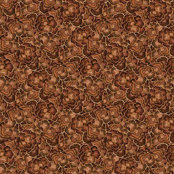 Wild Harvest fabric: Tree Fungi, Brown
