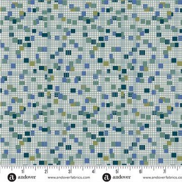Mystic Meadow fabric, Grid, Green Mystic Meadow fabric, Grid, Green