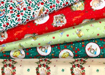 Peter Rabbit Christmas Orchard fabrics