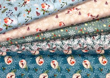 Feathered Foliage fabrics