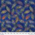 Sue Penn Paper Trees fabric: Leaf Pile, Blue