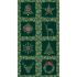 Good Tidings Fabric: Squares Panel Green 60cm