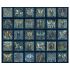 Folklore fabrics: Medieval Picture Patches Panel, Small 6" Blocks, Blue, 36" (92cm)