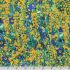 Gustav Klimt fabric: Flower Field, Cobalt