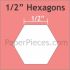 English Paper Piecing  Hexagon 0.5" 125 pieces