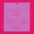 Quilt Stencil  7 1/2" Heart Petals