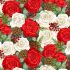 Classic Foliage fabric, Christmas Roses, Multi