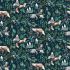 Forest Fable Fabric: Enchanted Wilderness Navy (per 1/4 metre)
