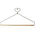 Wire Hanger  6" Heart hanger with stained dowel