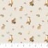 Woodland Heart Fabric: Mini Animals, Beige