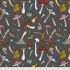 Forest Floor fabric: Fun Guys Grey (per 1/4 metre) Forest Floor fabric: Fun Guys Grey (per 1/4 metre)