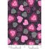 Heart and Soul fabrics: Pink & White Hearts on Black