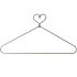 Wire Hanger  12" Heart with closed bottom