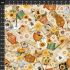 Conversationals Fabric: Sweet as Honey, Bee and Flower Garden Collage