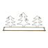 Wire Hanger  12" Three Evergreen Trees with Dowel