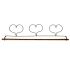 Patchwork Quilt Wire Hanger  Three Hearts 16"