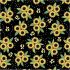 Sunny Honey Fabric: Sunny, Black Sunny Honey Fabric: Sunny, Black