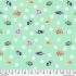 Floral Reef fabric, School Crossing, Seafoam