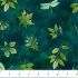 Luscious fabric: Leaves and Dragonflies, Teal