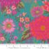Parlor fabric Happy Blooms, Teal