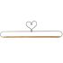 Wire Hanger  7.5" Heart straight hanger with stained dowel