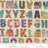 Paper Hamlet fabric, Alphabet, Paper Paper Hamlet fabric, Alphabet, Paper