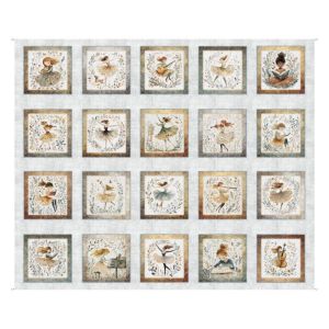 Sugar, Spice, Everything Nice  fabric, Girl Picture Patches 36" Panel | 