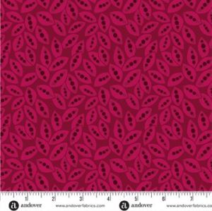 Mystic Meadow fabric, Seed Pods, Red | 