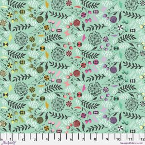 Tula Pink, Prince Charming Deja Vu fabric: Dandelion, Sweet Mint |