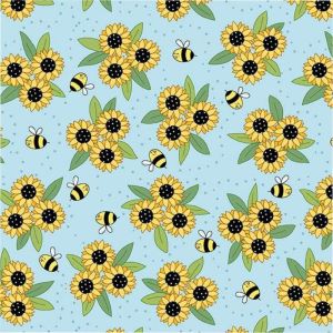 Sunny Honey Fabric: Sunny, Blue |