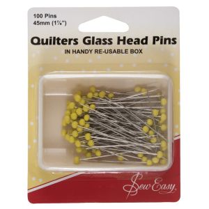 Sew Easy Glass Head Quilter's Pins, 45mm, 100pcs |