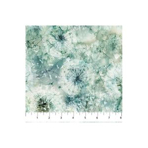 Whisper fabric: Dandelion Clocks, Grey | 