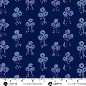 Mystic Meadow fabric, Floral Bunch, Blue | 