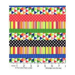 Simple Stripes fabric: Playful Stripe, Multi | 